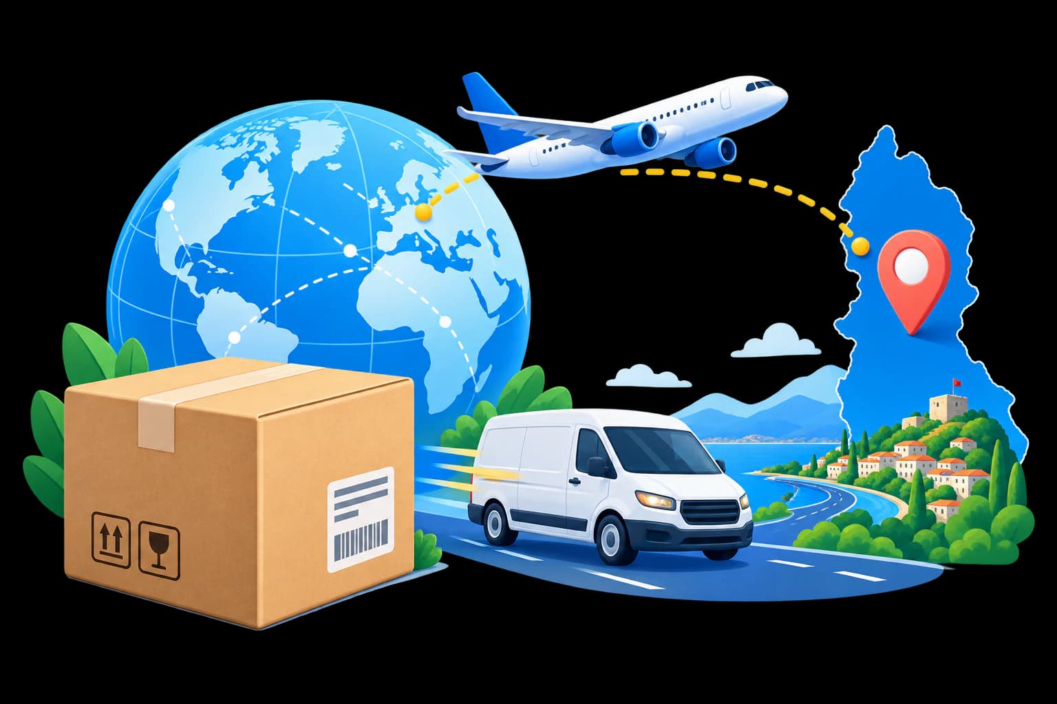 Rruga e paketës nga blerja online deri në dorëzim në Shqipëri